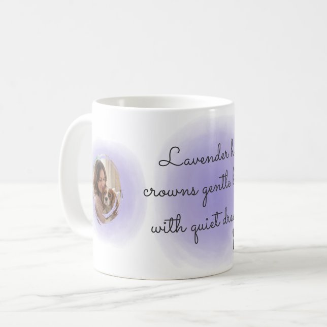 Lilafärgad Cavalier King Charles Spaniel Anpassat  Kaffemugg (Framsida vänster)
