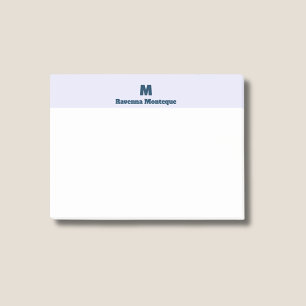 Lilafärgad modern personlig namninitial post-it block