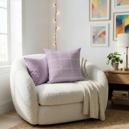 Lilafärgad och vit fönsterrutcheck kudde