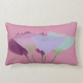 Lilafärgade Rosa Akvarell Peonies Lumbarkudde