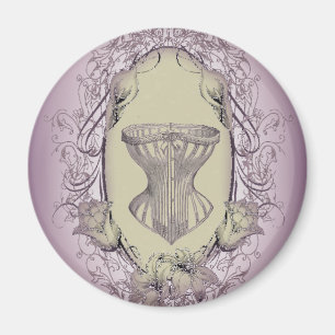 Lilafärgade Vintage steampunk brud viktoriansk kor Magnet