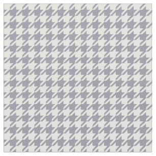 Lilagrått & vit Houndstooth Tyg