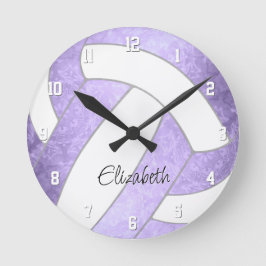 lilak lila girly volleyball decor rund klocka