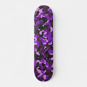 Lilakamouflagemönster Mini Skateboard Bräda 18,5 Cm