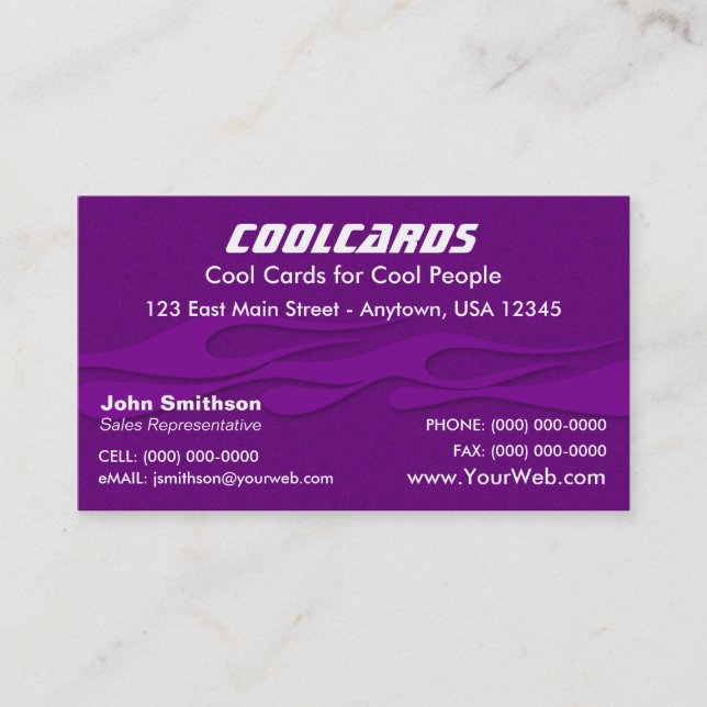 Lilan flammar kortet visitkort (Framsida)