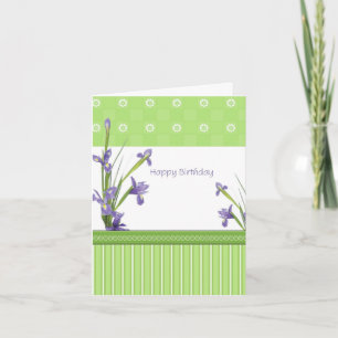 Lilan Irises grattis på födelsedagen Kort