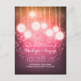 lilan ljus lanternor spara datumet meddelande vykort