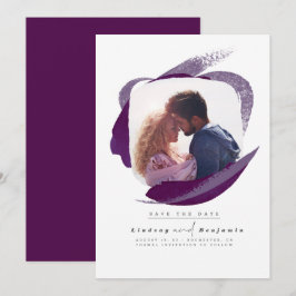 Lilan Modern Eggplant sparar datumfoto Spara Datumet