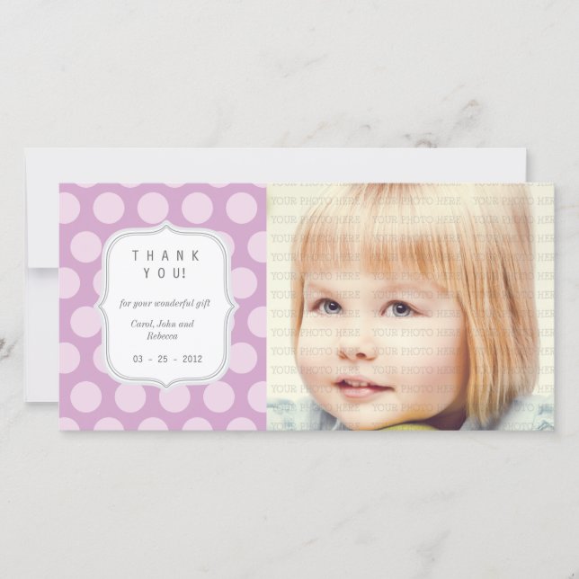 Lilan pricker - något tillfälle tackar dig tack kort (Framsida)