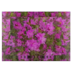Lilan Rhododendron i glasskärskivor