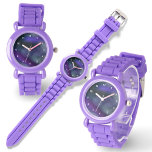 Lilans Abstrakt Armbandsur<br><div class="desc">En klocka ansikte i en medley av lila, lilak, blå grönt och grått gör detta till en abstrakt av trendiget. Skapat från originalfotografier av JLW_PHOTOGRAPHY</div>