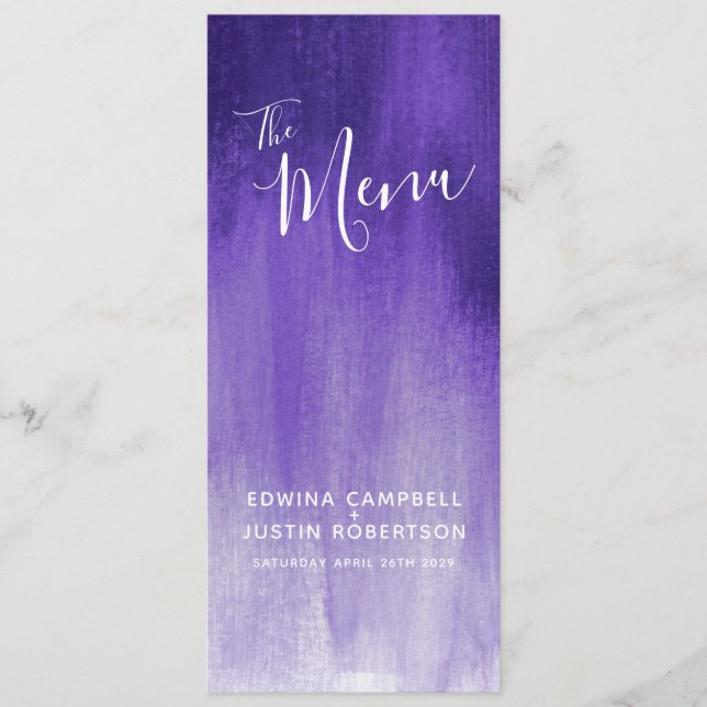 Lilans moderna, graderade bröllop-meny meny (Framsida)