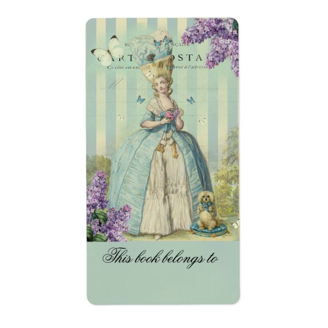 Lilas au-utskrifter, bokplåt fraktsedel (Framsidan)