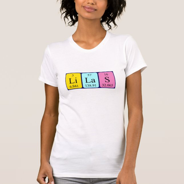 Lilas periodiska skjorta bord namn tee shirt (Framsida)