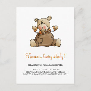 Lil'Bears ・ Pojke Brown Romper Inbjudan Vykort