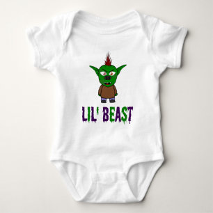 Lil'Beast Goblin Lila and Grönt Dripping Font T Shirt