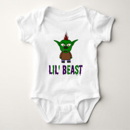 Lil'Beast Goblin Lila and Grönt Dripping Font T T Shirt