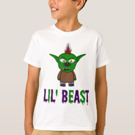 Lil'Beast Goblin Lila and Grönt Dripping Font T T Shirt
