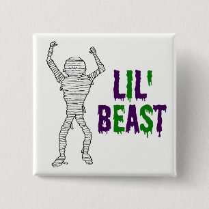 Lil'Beast Mummy Lila and Grönt Dripping Tont Knapp