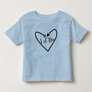 Lil'Bro Brother Kids Script Arrow Heart Boho T Shirt