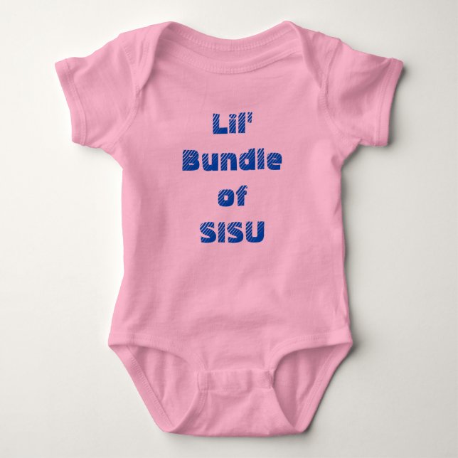 Lil'Bundle SISU Baby One-Biet (Rosa) T Shirt (Framsida)