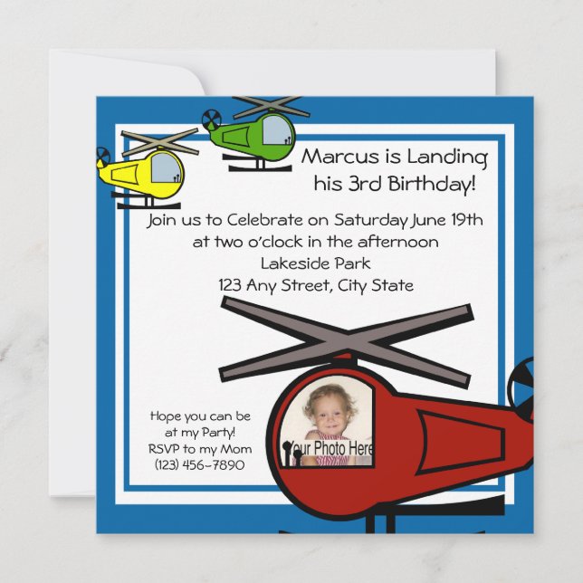 Lil'Chopper Inbjudningar (Framsida)