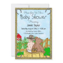 Lil'Cowboy and Nalle Boy's Baby Shower