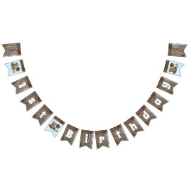 Lil'Cowboy och Nalle 1:a födelsedagen Party Vimplar