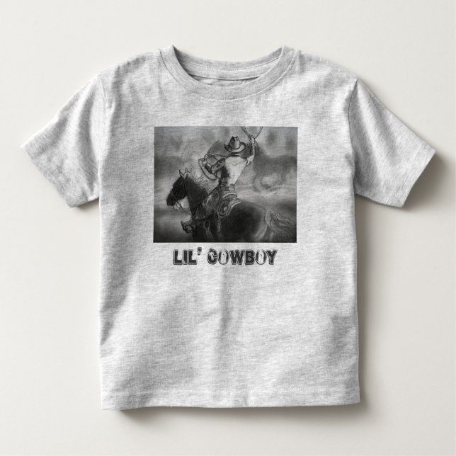 "Lil'Cowboy" Småbarn T-Shirt (Framsida)