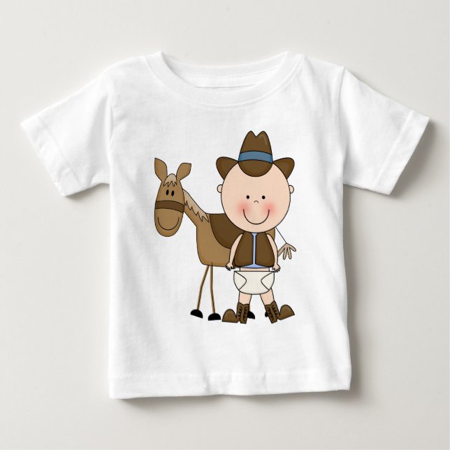 Lil'Cowboyw/Horse Redo till Ride Shirt Tröja (Framsida)