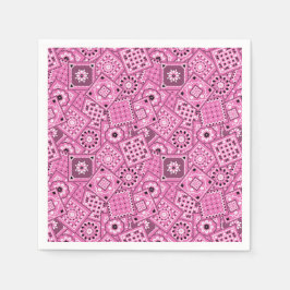 Lil'Cowgirl Baby Shower Rosa Bandanna Napkins Pappersservett