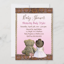 Lil'Cowgirl och Nalle | Rosa Baby Shower