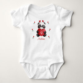 Lil'Cutie Paj Panda Bear with Heart Personlig T Shirt