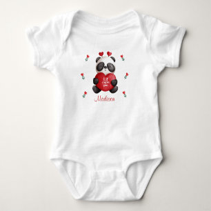 Lil'Cutie Paj Panda Bear with Heart Personlig T Shirt