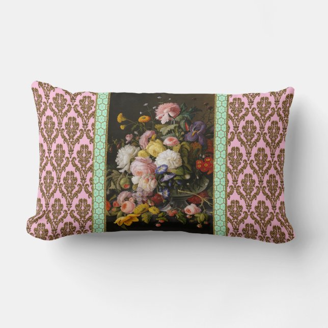 Lilflormth Blommigt Lumbar Lumbarkudde (Framsida)