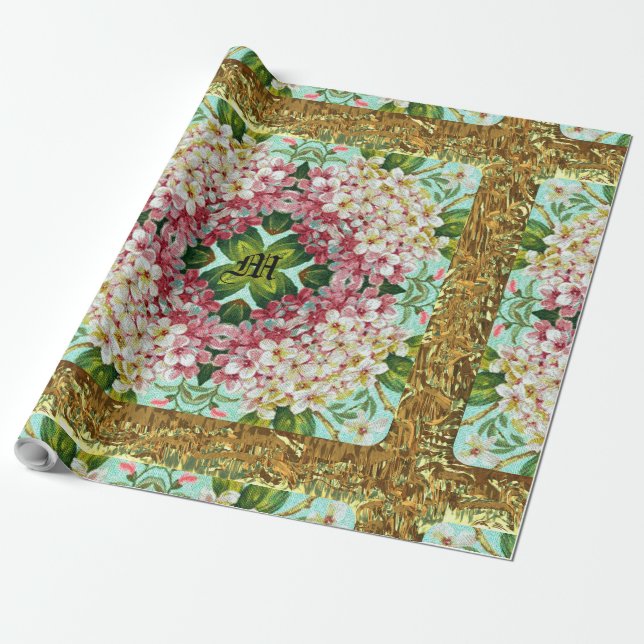 Lilflormth Monogram (30 fot) Presentpapper (Utrullad)