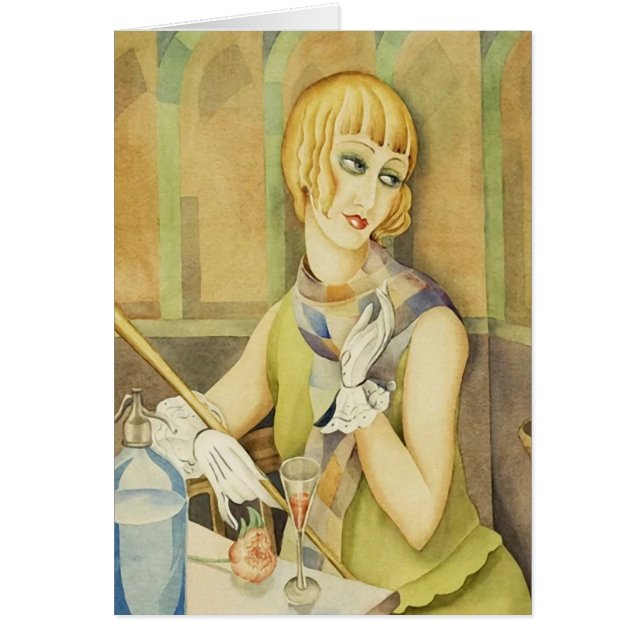 Lili Elbe av Gerda Wegener [1886-1940] Hälsningskort (Framsidan)