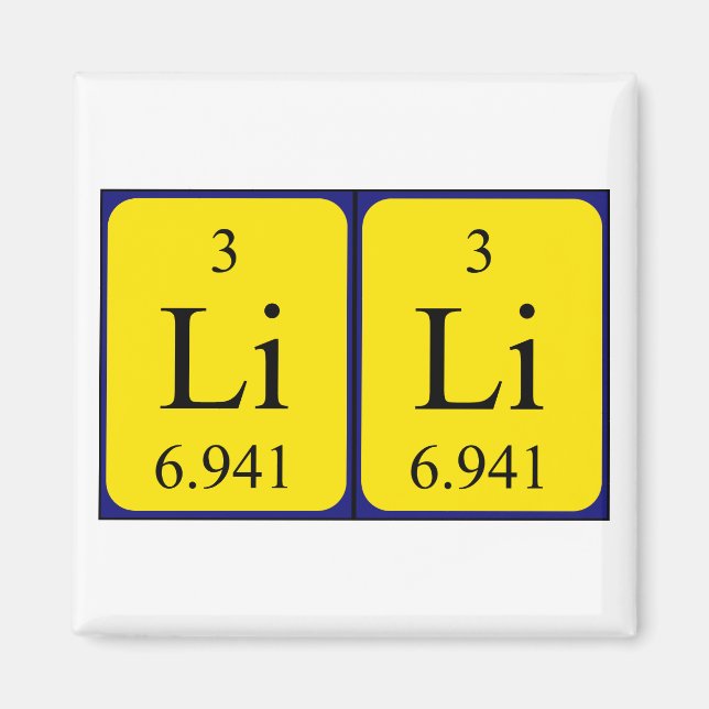 Lili Periodisk magnet bord namn (Framsidan)