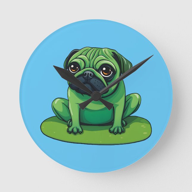 Lili Pug Rund Klocka (Framsida)