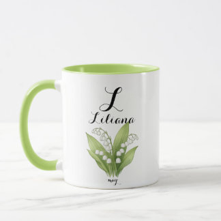 Liliana – Lilkonvalj, majs eleganta blomning  Mugg