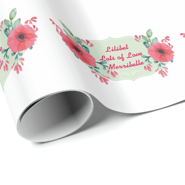 "Lilibet Named Gift Wrap" - olika utformningar Presentpapper (Rullad Hörn)