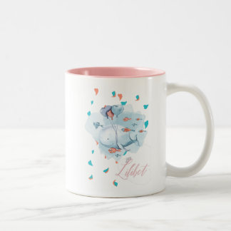 Lilibet Named Magic WHALE Gifts for Girls Två-Tonad Mugg