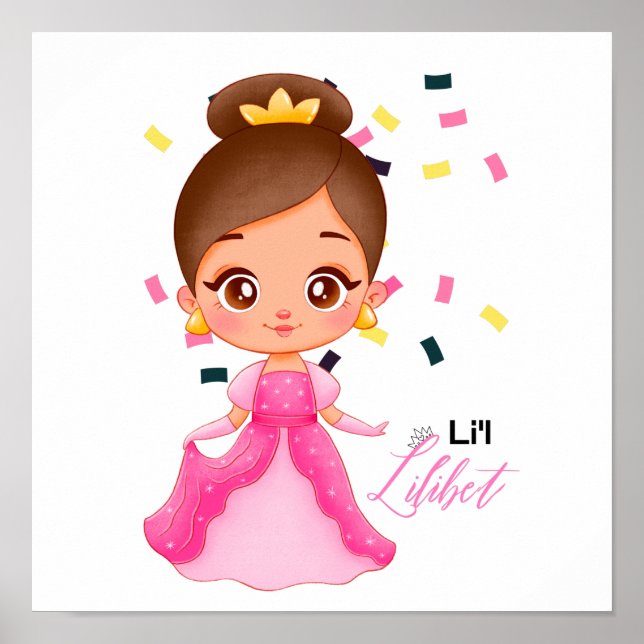 Lilibet Named Rosa Princess Gifts for Girls Poster (Framsidan)