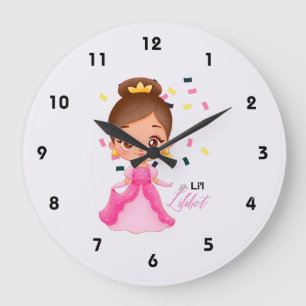 Lilibet Named Rosa Princess Gifts for Girls Stor Klocka