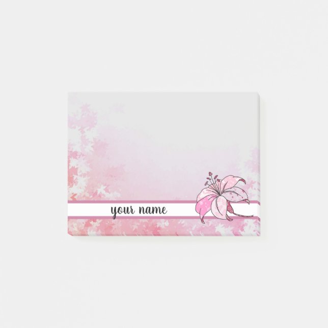 Lilie , personalisiert post-it block (Framsida)