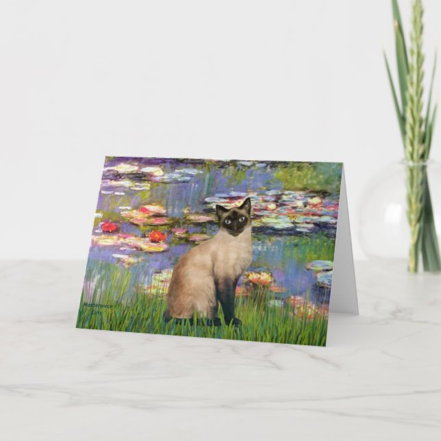 Lilies 2 - Seal Point Siamese katt Kort (Framsida)