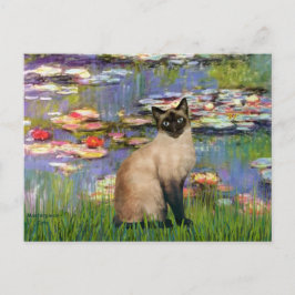 Lilies 2 - Seal Point Siamese katt Vykort