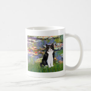 Lilies 2 - Svartvit katt Kaffemugg
