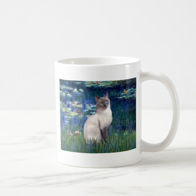 Lilies 5 - Blue Point Siamese cat Kaffemugg (Höger)