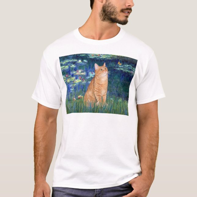 Lilies 5 - Orange Tabby SH cat 46 T-shirt (Framsida)